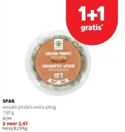 Spar SPAR wasabi-pinda's extra pittig 150 g aanbieding