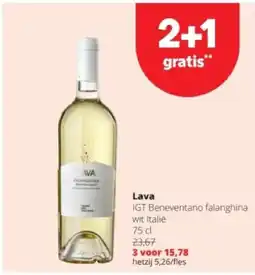 Spar Lava IGT Beneventano falanghina wit Italiё 75 cl aanbieding