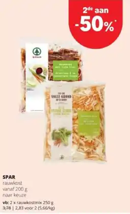 Spar rauwkostmix 250 g aanbieding