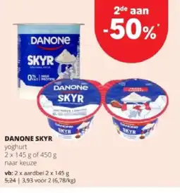 Spar DANONE SKYR aardbei 2 x 145 g aanbieding