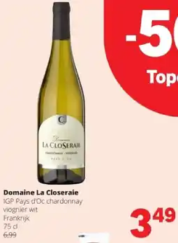 Spar Domaine La Closeraie IGP Pays d'Oc chardonnay viognier wit Frankrijk 75 cl aanbieding