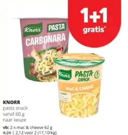 Spar KNORR mac & cheese 62 g aanbieding