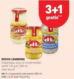 Spar DEVOS LEMMENS mayonaise met eieren 550 ml aanbieding