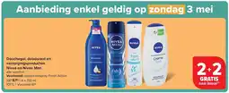 Carrefour Douchegel, deodorant en verzorgingsproducten Nivea en Nivea Men aanbieding