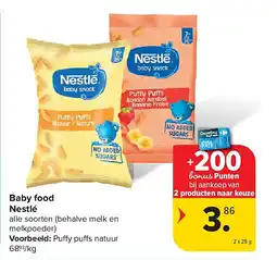Carrefour Baby food Nestlé aanbieding