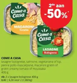 Spar COME A CASA lasagne bolognese 400 g aanbieding