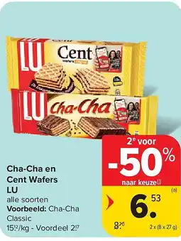 Carrefour Cha-Cha en Cent Wafers LU aanbieding