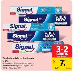 Carrefour Tandenborstels en tandpasta Signal aanbieding