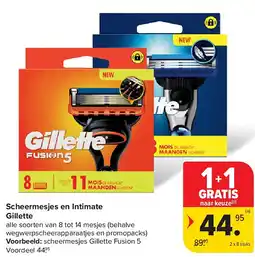 Carrefour Scheermesjes en Intimate Gillette aanbieding