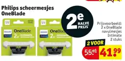 Kruidvat Philips scheermesjes OneBlade aanbieding