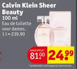 Kruidvat Calvin Klein Sheer Beauty aanbieding
