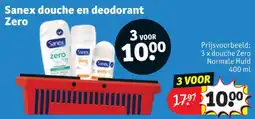 Kruidvat Sanex douche en deodorant Zero aanbieding