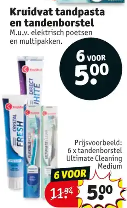 Kruidvat Kruidvat tandpasta en tandenborstel aanbieding