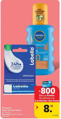 Carrefour Producten Nivea Sun en Labello aanbieding