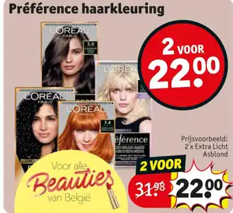 Kruidvat Préférence haarkleuring aanbieding