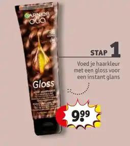 Kruidvat Garnier Olia Gloss Maple Brown Getint Haarmasker aanbieding
