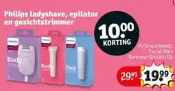 Kruidvat Philips ladyshave, epilator en gezichtstrimmer aanbieding