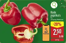 ALDI Rode paprika's aanbieding