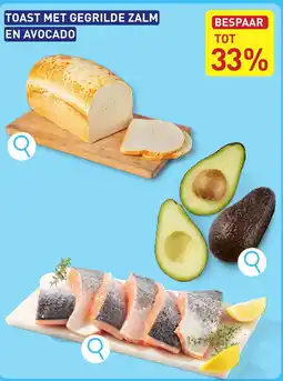 ALDI Toast met gegrilde zalm en avocado aanbieding