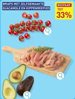 ALDI Wraps met zelfgemaakte guacamole en kippenreepjes aanbieding