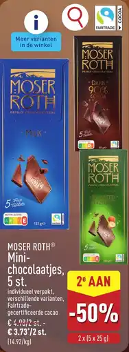 ALDI Moser roth mini chocolaatjes aanbieding