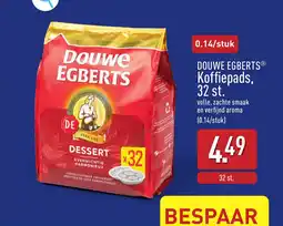 ALDI Douwe egberts koffiepads aanbieding