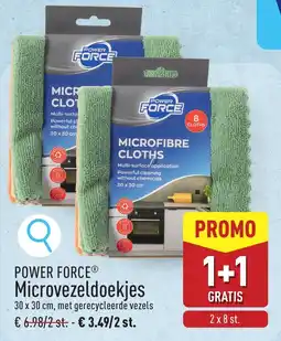 ALDI Power force microvezeldoekjes aanbieding