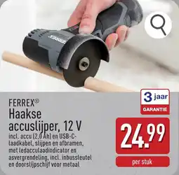 ALDI Ferrex haakse accuslijper aanbieding
