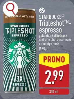 ALDI Starbucks tripleshot espresso aanbieding