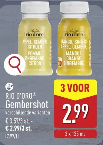 ALDI Rio d'oro gembershot aanbieding