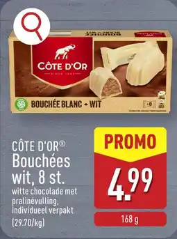 ALDI Côte d'or bouchées wit aanbieding
