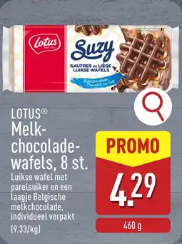 ALDI LOTUS Melk chocolade wafels aanbieding