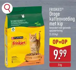 ALDI Friskies droge kattenvoeding met kip aanbieding
