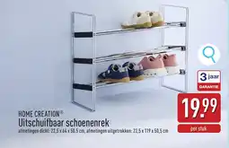 ALDI Home creation uitschuifbaar schoenenrek aanbieding