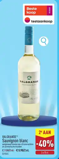 ALDI Valgrande sauvignon blanc aanbieding