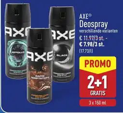 ALDI AXE Deospray aanbieding