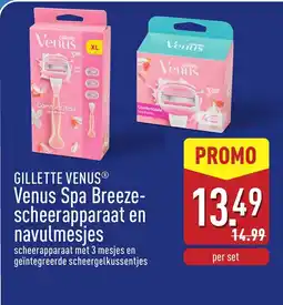 ALDI Gillette venus venus spa breeze- scheerapparaat en navulmesjes aanbieding