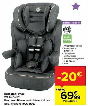 Carrefour Autostoel imax aanbieding