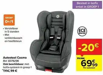 Carrefour Autostoel cosmo aanbieding