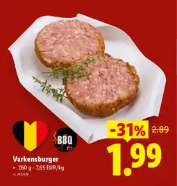 Lidl BBQ Varkensburger aanbieding