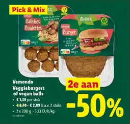 Lidl Vemondo veggieburgers of vegan balls aanbieding