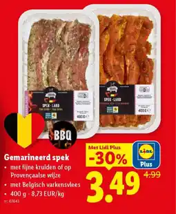 Lidl Gemarineerd spek aanbieding