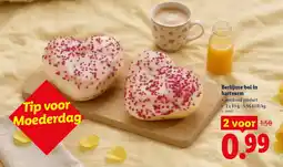 Lidl Berlijnse bol in hartvorm aanbieding
