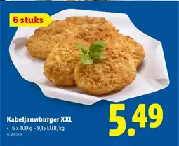 Lidl Kabeljauwburger XXL aanbieding
