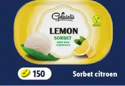 Lidl Gelatelli lemon sorbet citroen aanbieding
