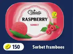 Lidl Gelatelli raspberry sorbet framboos aanbieding