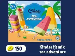 Lidl Gelatelli kinder ijsmix sea adventure aanbieding