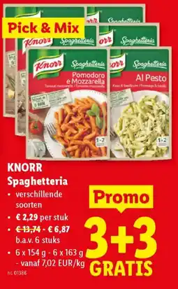 Lidl Knorr spaghetteria aanbieding