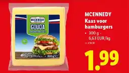 Lidl Mcennedy kaas voor hamburgers aanbieding
