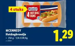 Lidl Mcennedy hotdogbroodje aanbieding